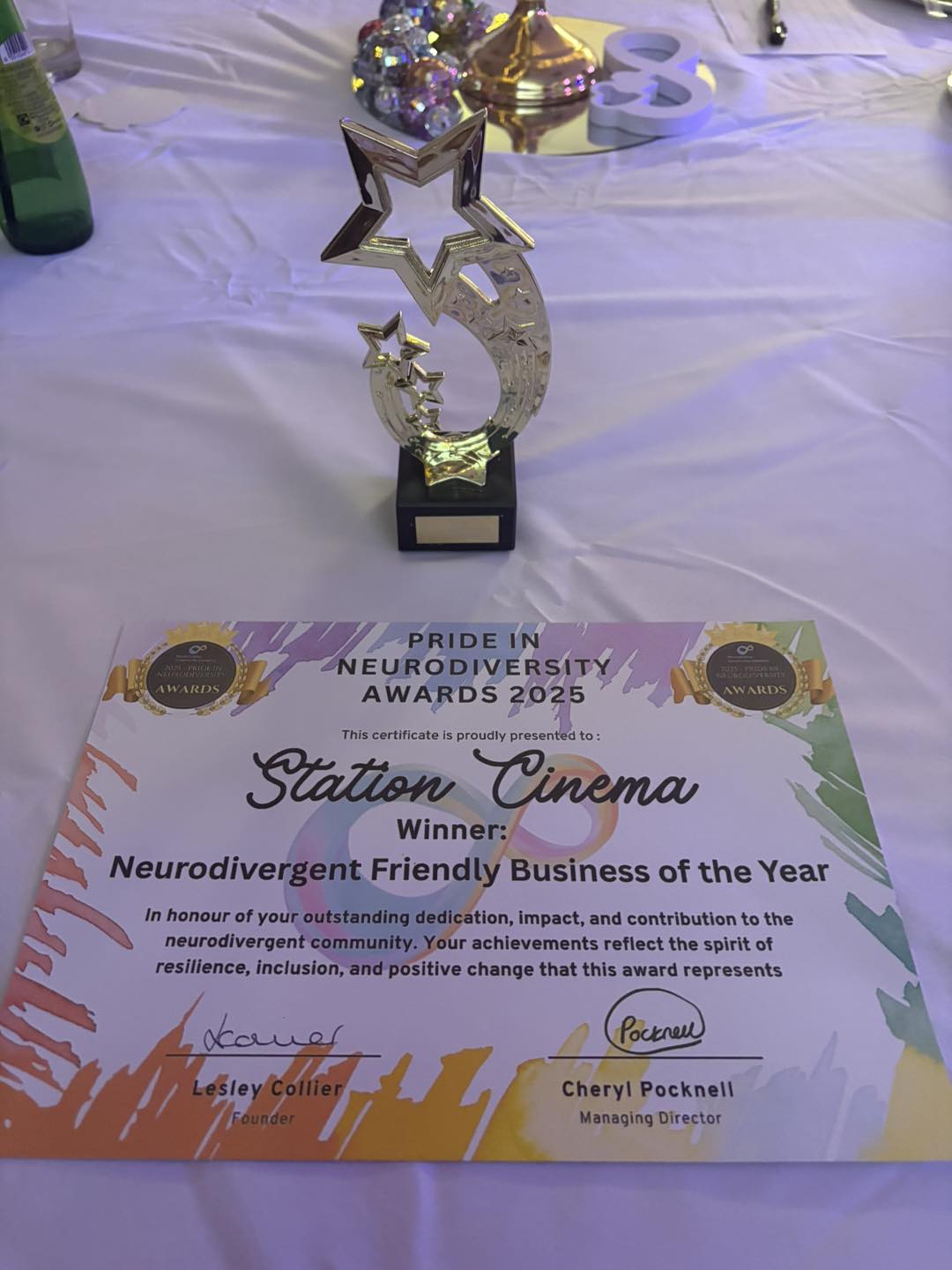 Station Cinema Wins 'Neurodivergent Friendly Business of the Year' Award